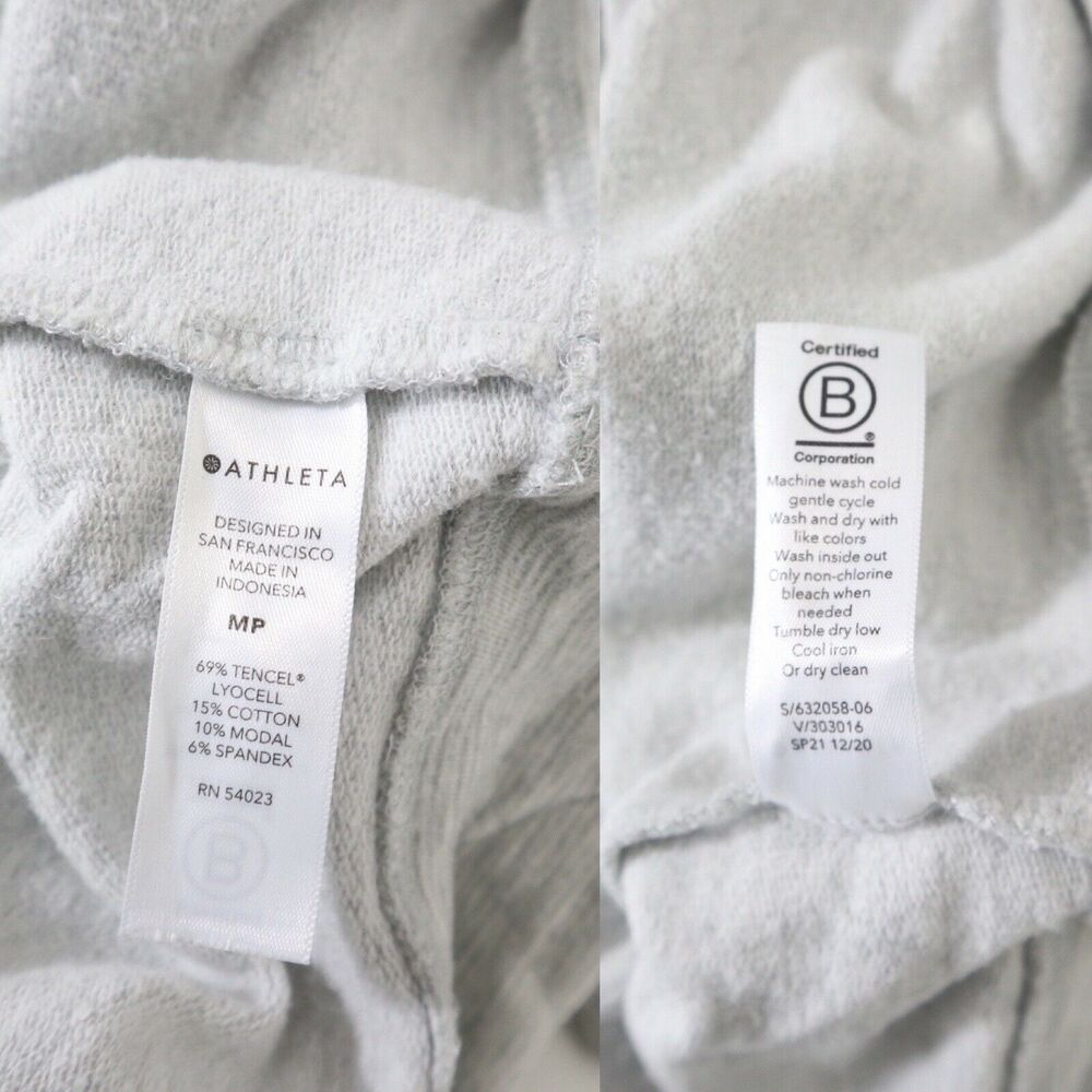 Athleta Size PM Studio to Street Sweatshirt Micro Stripe Heathered Gray - Picture 5 of 11
